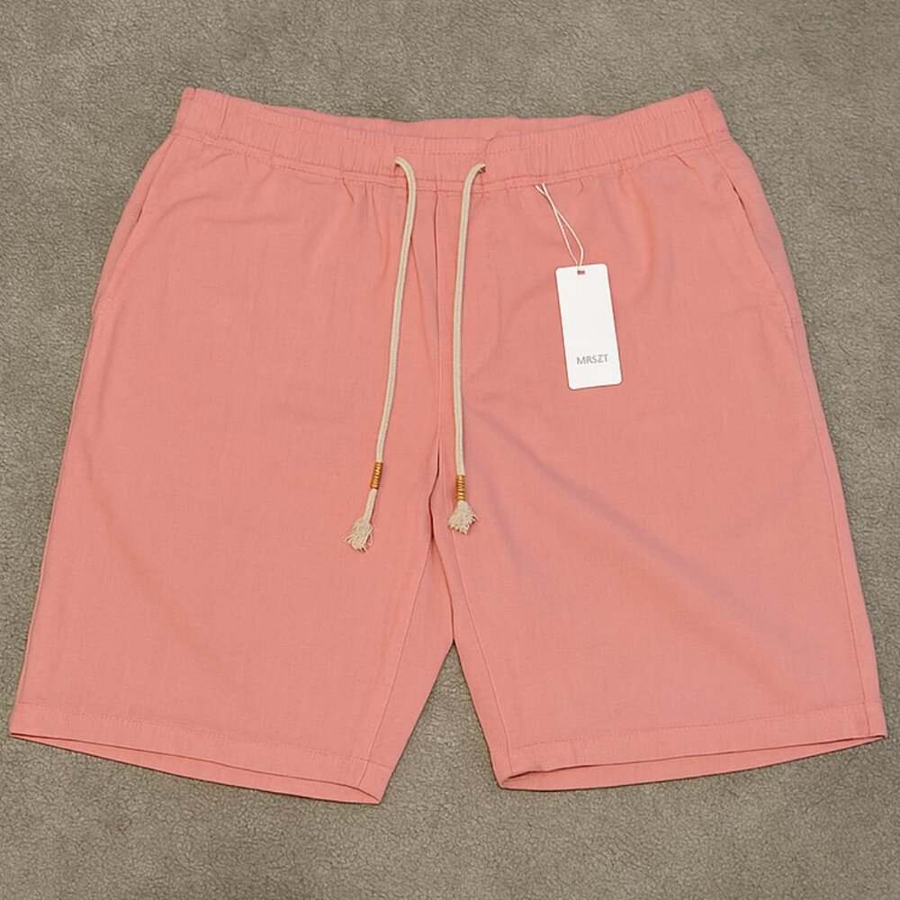 NITAGUT Men’s Linen Classic Fit Shorts Size M – Pink | New With Tags
